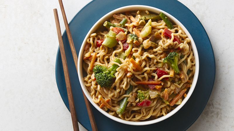 Pad Thai with Ramen Noodles: A Fusion Twist on Thai Noodles