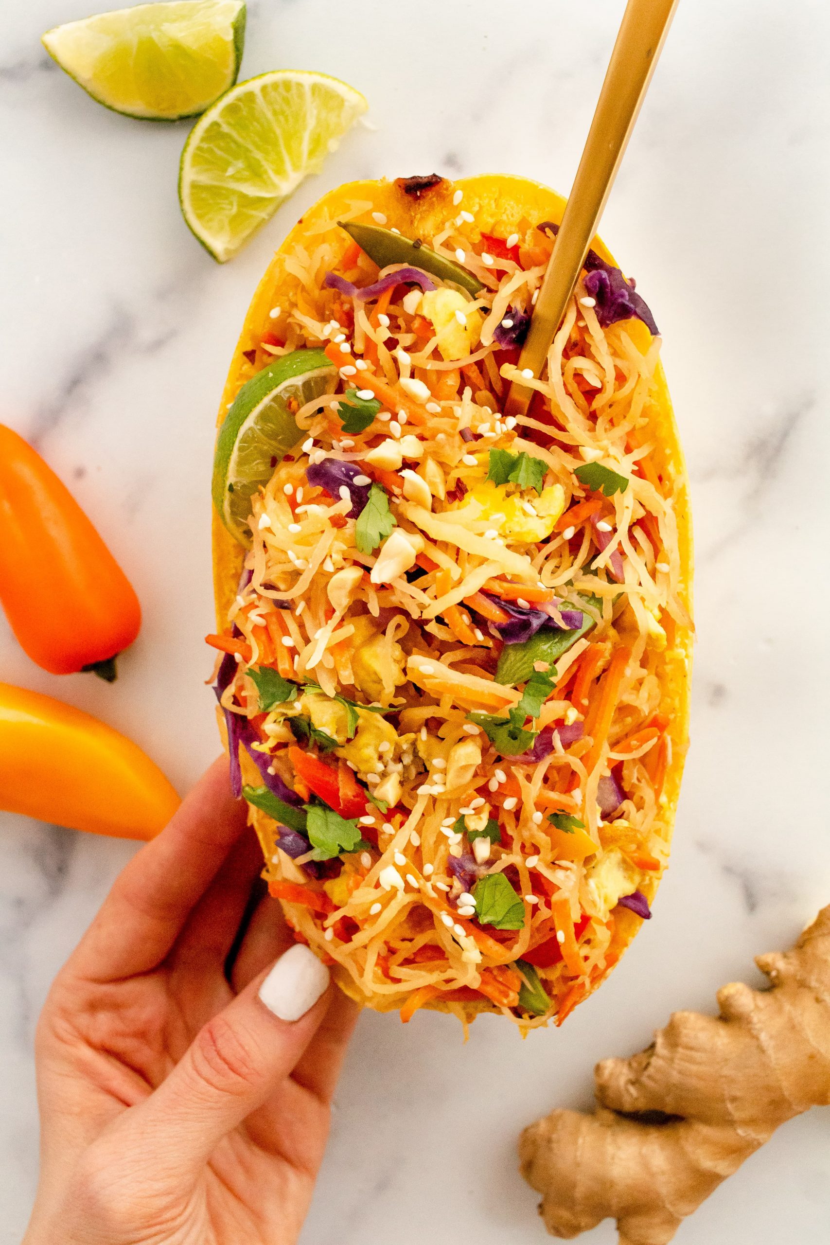 Pad Thai with Spaghetti Squash: A Low-Carb Take on a Thai Favorite