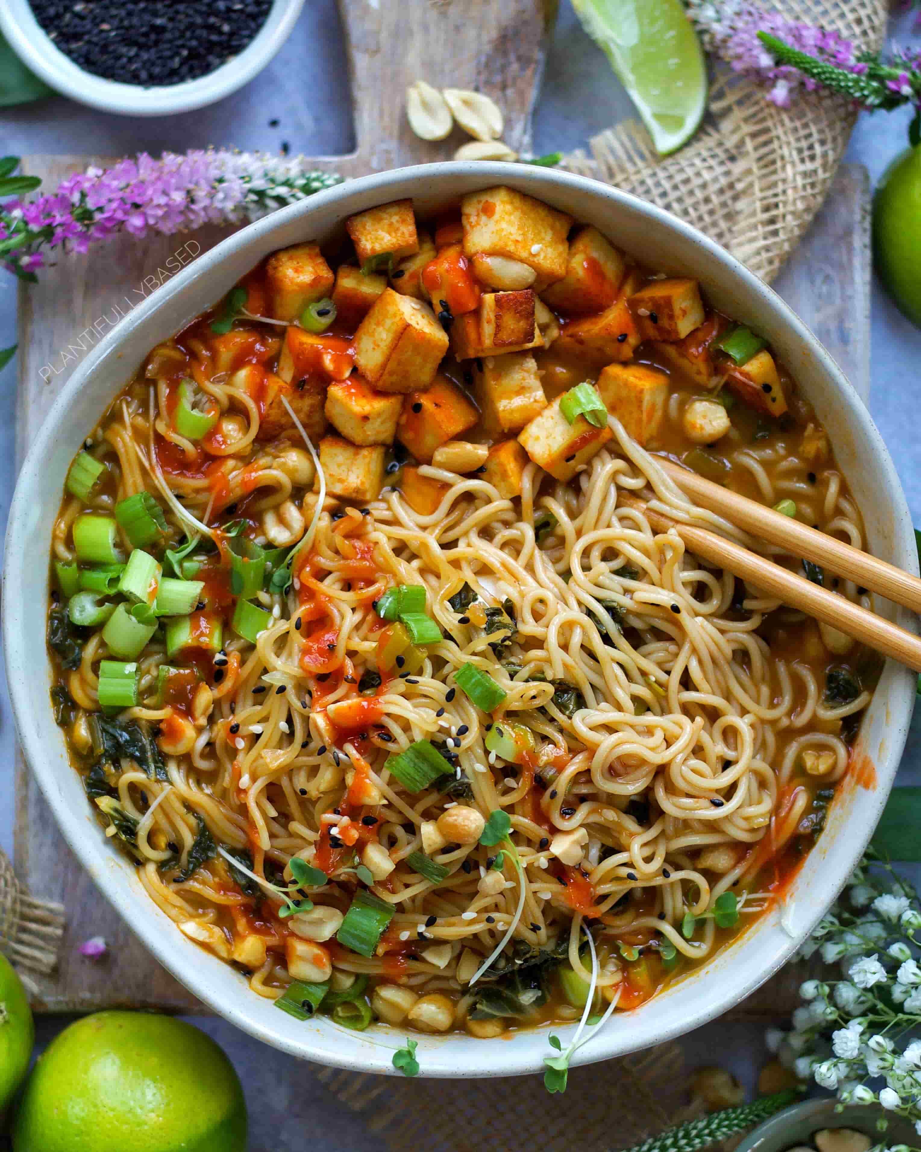 Pad Thai with Ramen Noodles: A Fusion Twist on Thai Noodles