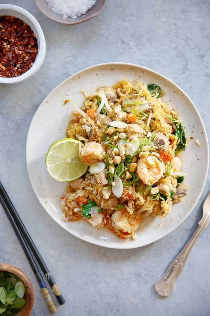 Pad Thai with Spaghetti Squash: A Low-Carb Take on a Thai Favorite